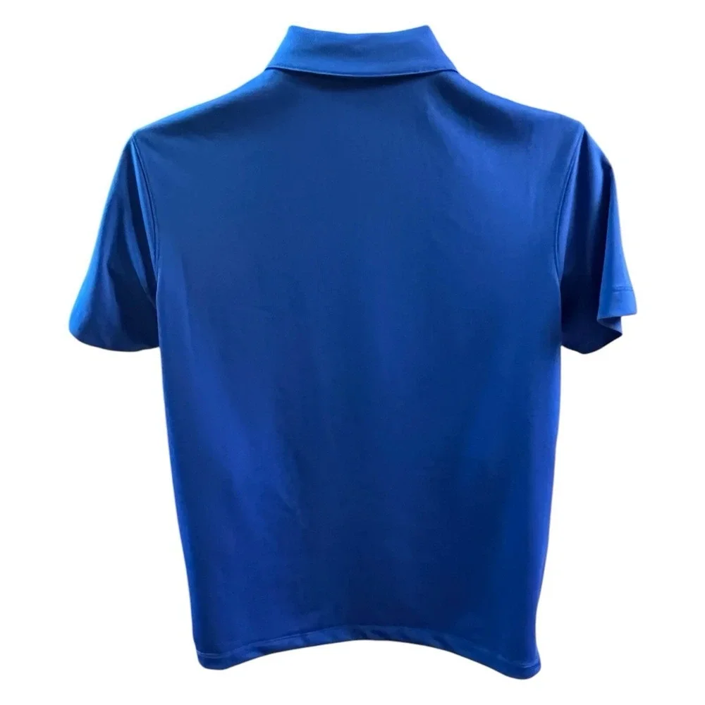 Nike Polo Shirt Mens‎ Size Medium Royal Blue NAIA Logo Basketball Embroidered